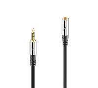 Sonero premium prolunga cavo audio jack da 3,5 mm, 0,50 m, contatti dorati, nero
