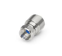 Sonero, presa F per cavo satellitare, cavo antenna coassiale con ⌀ 6,5-7,5 mm, facile da assemblare da solo, cromato, set da 4