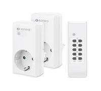 Sonero set di prese radiocomandate 2x presa radiocomandata e 1x radiocomando, 1100 watt, portata massima 30m, interno, bianco (versione tedesca)
