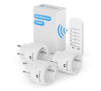 sonero® set di prese wireless 2300 watt | 1x telecomando, 3x prese per uso interno, portata 30 m, design compatto, bianco