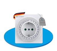 sonero timer presa di corrente, meccanico per presa di corrente, timer 24 ore, 3500 watt, modalità timer e funzionamento continuo, IP20, bianco
