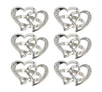 Sonetti Di Tovagliolo Di Cuore - Anelli Di Tovagliolo Di Cuore In Oro | Set Di Tovaglioli Di Cuore | Sonetti Di Asciugamano Di Cuore Per La Ricevimento Di Nozze | Anelli Di Asciugamano A Doppio Cuore