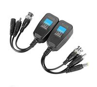 Sonew 2Pcs Video Balun Network Transceiver with Video Audio Power Connectors Balun Transceiver