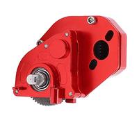 Sonew Aggiornamento della Scatola Ingranaggi in Lega di Alluminio per Trasmissione Ad Ingranaggi Modello di Simulazione Auto Axial SCX24 90081/24 RC (rosso)