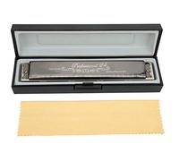Sonew Armonica Diatonica Professionale a 24 Fori - Strumento Musicale in Chiave Fa con Base in Ottone e Ance in Bronzo Fosforoso (Chiave F)