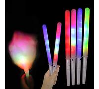 Sonew Bastoncini Luminosi a LED, Coni Colorati per Zucchero Filato Luminosi per Macchina per Zucchero Filato, Bomboniere Luminose (WHITE)