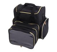 Sonew Borsa Organizer per Smalti per Unghie, Grande capacità, Multistrato, con Cassetto, Astuccio per Manicure, Custodia per Trucco, Nera, Portatile, Adatta Ai Viaggi, Soluzione d