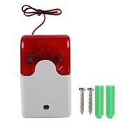 Sonew Cablata Sirena, Stroboscopica DC 12V Allarme Sonoro Lampeggiante, Stroboscopico Luce Rossa per Casa/azienda/comunità per Allarme Sicurezza Domestica
