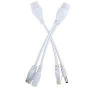 Sonew Cavo Adattatore POE Non Standard Iniettore Impermeabile Splitter DC12V IEEE 802.3AF Compatibile, Materiale ABS Bianco, Espansione della Rete Ad Alte Prestazioni (WHITE)