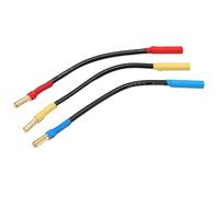 Sonew Cavo di Estensione della Spina Banana da 4 Mm - Connettori Resistenti al Calore in Silicone da 13 Cm per Barche, Auto e Aeroplani RC