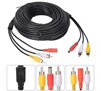 Sonew Cavo Video AV 3 in 1 Cavo di Alimentazione Audio Video con Spina Placcata per CCTV Telecamera per Retromarcia Monitor Lettore DVD TV Box (di monitoraggio 20 metri)