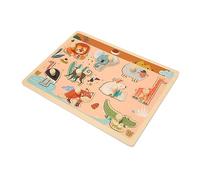 Sonew Coinvolgente Giocattolo Tavolo con Puzzle a Mollette con Motivi di Animali per le Avventure di Apprendimento in età Prescolare dei più Piccoli