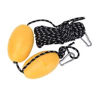 Sonew Corda per Guinzaglio per Barca da Kayak con Galleggiante e Gancio in Acciaio Inossidabile per Soluzioni di Pesca e Ancoraggio (Set Corda Doppia Palla Bianca e Nera)