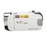 Sonew D90 Fotocamera Digitale 1080P 16MP, Videocamera con Schermo Ruotabile da 2,4 Pollici Videoregistratore HD con Zoom 26X con Luce di Riempimento (WHITE)