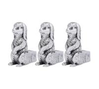 Sonew Eleganti Piedi per Vaso di Fiori per Animali in Resina - 3 Pezzi Supporto Riser per il Giardino all'aperto con Dettagli Artigianali - Migliora la Salute delle Piante con Statue (Coniglio in