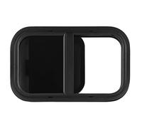 Sonew Finestra Scorrevole per 500x300mm, Vetro Temperato, Nero, con Rete per Insetti e Sigillatura Ermetica