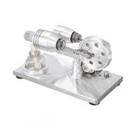 Sonew Generatore di Motori Stirling per Progetti Scientifici Giocattolo Sperimentale Educativo Lavorato a CNC con Base in Acciaio Inossidabile Spazzolato