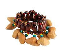 Sonew Giocattolo Educativo per Bambini con Strumento a Percussione in Legno Tribale Africano con Campanella a Forma di Noci