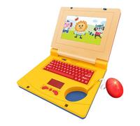 Sonew Giocattolo Educativo per Laptop per Bambini con Musica e Luce - Computer Portatile Blu per Imparare Divertendosi Ovunque (YELLOW)