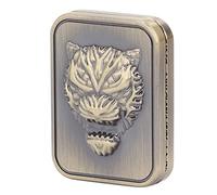 Sonew Giocattolo Portatile con Cursore a Spinta in Metallo Inciso con Teschio per Alleviare lo Stress e la Gestione dell'ansia, Ideale per l'uso in Ufficio (GOLD)