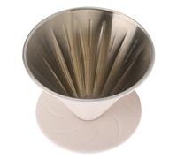 Sonew Gocciolatore per caffè Versato in Acciaio Inossidabile - Tazza da caffè a Cono per Uso Alimentare 304 con Finitura Beige Opaca - Strumento Riutilizzabile, Facile, per un'estrazione Bilanciata