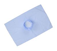Sonew Lenzuolo per Lettino Massaggio, Coprilettino Massaggio Confortevole Lavabile in Cotone con Foro per il Viso, per la Cura Quotidiana del Tatuaggio del Salone Spa (BLUE)