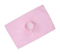 Sonew Lenzuolo per Lettino Massaggio, Coprilettino Massaggio Confortevole Lavabile in Cotone con Foro per il Viso, per la Cura Quotidiana del Tatuaggio del Salone Spa (PINK)