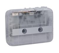 Sonew Lettore di Cassette Vintage con Inversione Automatica, Lettore di Cassette Compatto con Alimentazione a Batteria AA e USB, Cuffie da 3,5 Mm, Design Trasparente (Trasparente)