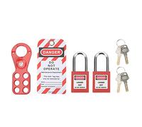 Sonew Lockout Tagout Kit, Lockout Tagout Set di Serrature, Kit di Blocco Elettrico Tagout, Lucchetti di Sicurezza, con Lucchetto di Sicurezza Hasp(Grillo 1 pollice/25 mm)