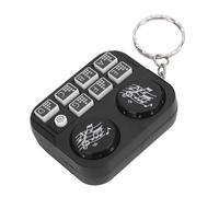 Sonew Mini Keychain DJ Disc Player con Luci Colorate Ed Effetti Sonori nel Design Portatile, Materiale ABS Rosa per Coinvolgere l'esperienza Musicale (BLACK)