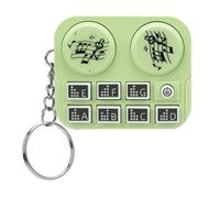 Sonew Mini Keychain DJ Disc Player con Luci Colorate Ed Effetti Sonori nel Design Portatile, Materiale ABS Rosa per Coinvolgere l'esperienza Musicale (GREEN)
