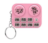Sonew Mini Keychain DJ Disc Player con Luci Colorate Ed Effetti Sonori nel Design Portatile, Materiale ABS Rosa per Coinvolgere l'esperienza Musicale (PINK)