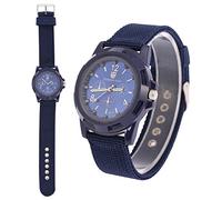 Sonew Orologi da polso da uomo digitale elettronico da polso da uomo resistente alla moda in nylon sportivo(Blu)