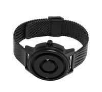 Sonew Orologio Unico con Perline Galleggianti Magnetiche per Uomo e Donna, Orologio Al Quarzo in Acciaio Inossidabile da 30 M con un Design Elegante (Cassa nera scala gialla)