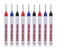 Sonew Pennarello per Foro Profondo da 9 Pezzi, Pennino con Inchiostro Ad Asciugatura Rapida, per l'artigianato, Lavorazione del Legno, Lavorazione dei Metalli