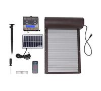 Sonew Porta automatica a energia solare, sensore di luce, timer e telecomando per polli e pollai, per porta di pollo impermeabile, per pollo, per pollaio (marrone)