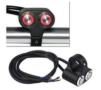 Sonew Robusto in Lega di Alluminio in Lega 7/8 Pollici Interruttore del Manubrio Moto con Indicatore a LED per Faro e Luce Fendine (Auto-riparazione)