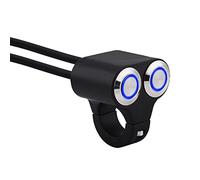 Sonew Robusto in Lega di Alluminio in Lega 7/8 Pollici Interruttore del Manubrio Moto con Indicatore a LED per Faro e Luce Fendine (Autobloccante)