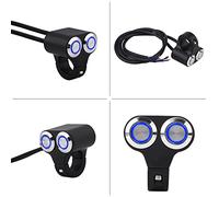 Sonew Robusto in Lega di Alluminio in Lega 7/8 Pollici Interruttore del Manubrio Moto con Indicatore a LED per Faro e Luce Fendine (Auto-riparazione)
