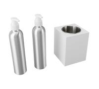 Sonew Scaldaolio per Massaggi, Riscaldatore Elettrico per Lozioni con 2 Bottiglie in Alluminio per Massaggi Domestici in Salone SPA, Vaporizzatore per Oli Essenziali a (Spina europea)