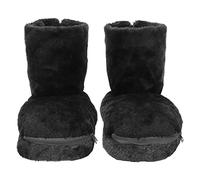 Sonew Scarpe Riscaldate Elettricamente Tramite USB, Stivali Invernali Caldi e Lavabili in Peluche con Cuscinetto Riscaldante USB per Alleviare il Dolore Ai Piedi, la Fascite Plant (BLACK)