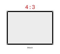 Sonew Schermo di proiezione pieghevole 4: 3, tenda pieghevole per una facile installazione e utilizzo del proiettore, adatto per home theater e schermo di proiezione esterno (84 pollici)