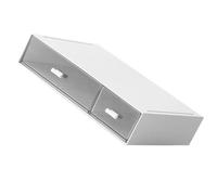 Sonew Scrivania Impilabile in Plastica con 2 Cassetti di Facile Accesso per Casa e ufficio: per Cosmetici, Articoli di Cancelleria e Altro Ancora (WHITE)