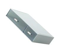 Sonew Scrivania Impilabile in Plastica con 2 Cassetti di Facile Accesso per Casa e ufficio: per Cosmetici, Articoli di Cancelleria e Altro Ancora (BLUE)