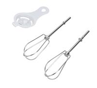 Sonew Set di Accessori per Mixer Manuale in Acciaio Inossidabile - 2 Fruste 304 SS + Separatore per Sbattere Uova, Panna, Meringa e Impasto - Lavabile in Lavastoviglie, Universale a 2 Pin