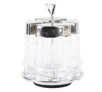 Sonew Set di Contenitori per Condimenti Trasparenti Rotanti da 4 Pezzi per la - 2 Dispenser di Olio da 150 Ml + 2 Contenitori per Sale e Spezie da 80 Ml - Piano di Lavoro Salvaspazio per la Casa e il