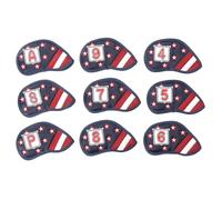 Sonew Set di Copricapo per Mazze in Pelle PU da 9 Pezzi per Ferri e Driver - Equipaggiamento Protettivo per Mazze