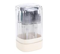 Sonew Set di Flaconi Viaggio 4 in 1, a Prova di Perdite, Ricaricabili, con Spruzzatore e Pompa per Shampoo e Lozione, 35 Ml, Approvati TSA, in Materiale PC+PETG, Ideali per la (GRAY)