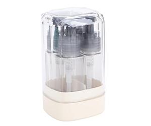 Sonew Set di Flaconi Viaggio 4 in 1, a Prova di Perdite, Ricaricabili, con Spruzzatore e Pompa per Shampoo e Lozione, 35 Ml, Approvati TSA, in Materiale PC+PETG, Ideali per la (GRAY)