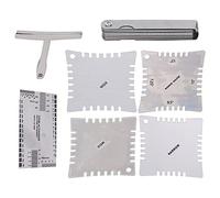 Sonew Set di Misurazione per Chitarra con Righello a T, Distanza, Altezza, Righello Radiale, Strumenti in Acciaio Inossidabile per la Manutenzione della Chitarra (SILVER)